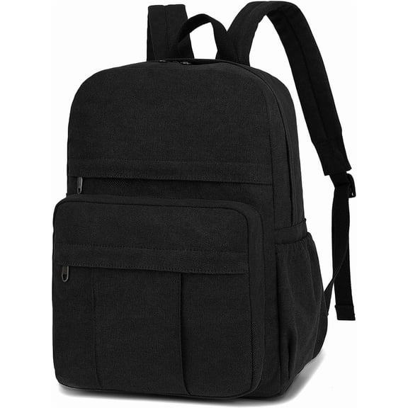 Canvas Laptop Backpack, Airline Approved 16.5 Inch Underseat Carry On, Lightweight Travel Daypack for College Daily Commute Work, 4 Colors
