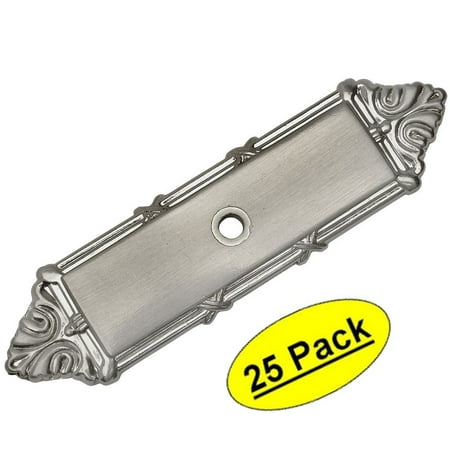 Cosmas 9467SN Satin Nickel Cabinet Hardware Knob Backplate / Back Plate - 25 Pack