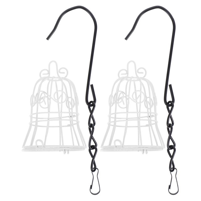 2 comederos de colibrí para jardín, de metal, para exteriores, bandeja colgante para comida de pájaros, para decoración de patio trasero.