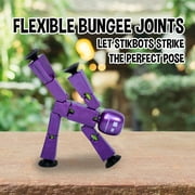Zing StikBot Single Pack - Includes 1 StikBot - Collectible Action Figures and Accessories, Stop Motion Animation, Ages 4 and Up (Metal Eggplant)