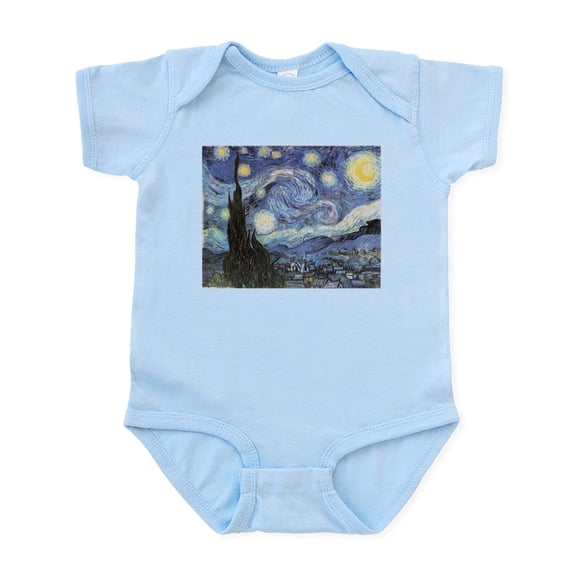 CafePress - Starry Night Vincent Van Gogh Body Suit - Baby Light Bodysuit, Size Newborn - 24 Months