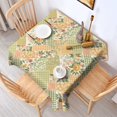 thumbnail image 2 of Pioneer Flower Floral Print Pattern Square Tablecloth,Waterproof Square Table Cover,Wipeable Spillproof Washable Table Cover for Home Kitchen Party Decor 42"X42"(107x107cm), 2 of 6