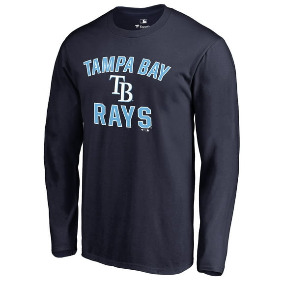 Men's Navy Tampa Bay Rays Victory Arch Long Sleeve T-Shirt