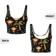 thumbnail image 6 of Sports Bra For Women, Monkeys Swinging From Palms Sports Bras For Women High Support, Workout Tank Tops Woman With Removable Cups, 6 of 8