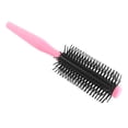 thumbnail image 2 of 8.3" Length DIY Hairdressing Curly Hair Care Round Bristle Brush Comb Pink Black, 2 of 5