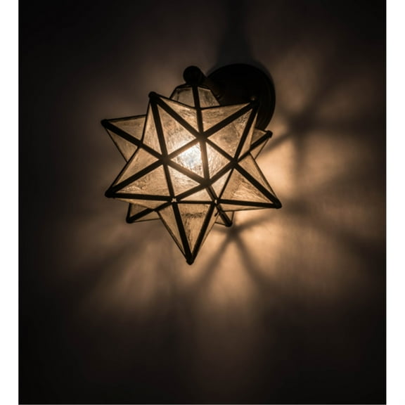 Meyda Tiffany 180419 Moravian Star 14" Tall Wall Sconce - Brown