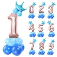 thumbnail image 6 of Happy Birthday 0 1 2 3 4 5 6 7 8 9 Rose Gold Number Foil Balloon Digital Helium Balloons Wedding Decor Birthday Party Balloon blue Number 1, 6 of 9
