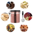 thumbnail image 2 of Recipiente hermético para café, recipiente para almacenar alimentos secos de cocina, para mantener el café 1500 ml de oro rosa, 2 of 6