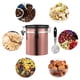 thumbnail image 2 of Recipiente hermético para café con seguimiento de fechas, para refrigerios, frijoles y azúcar. 1500 ml de oro rosa, 2 of 6
