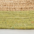 thumbnail image 3 of SAFAVIEH Braided Carina Bordered Reversible Area Rug, Green/Natural, 5' x 5' Round, 3 of 11