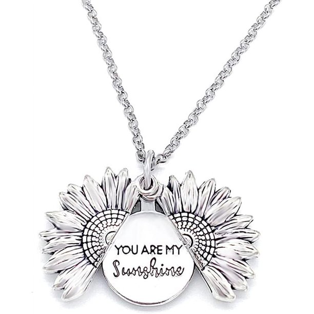 Collar de girasol para mujeres y niñas Collar You are My Sunshine