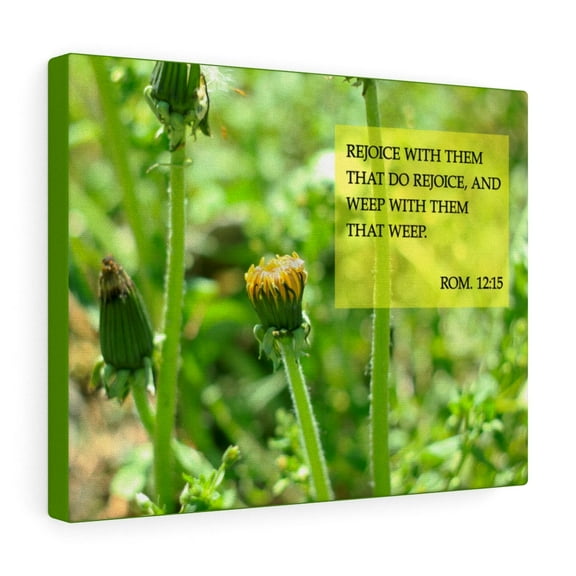 Scripture Walls Rejoice With Them Rom 12:15 Bible Verse Canvas Christian Wall Art Ready to Hang Unframed