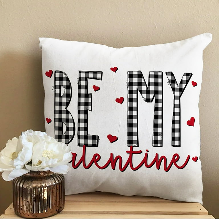 Comfy Throw Pillows for Couch Valentine's Day Love Letter Pattern Throw  Pillow Cover Sofa Throw Pillow Rest Custom Pillow Cover Bedsore Satin