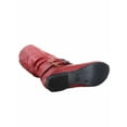 thumbnail image 3 of Coco-20 Women's Fashion Buckles Low Heel Round Toe Zipper Knee High Riding Boots, 3 of 3