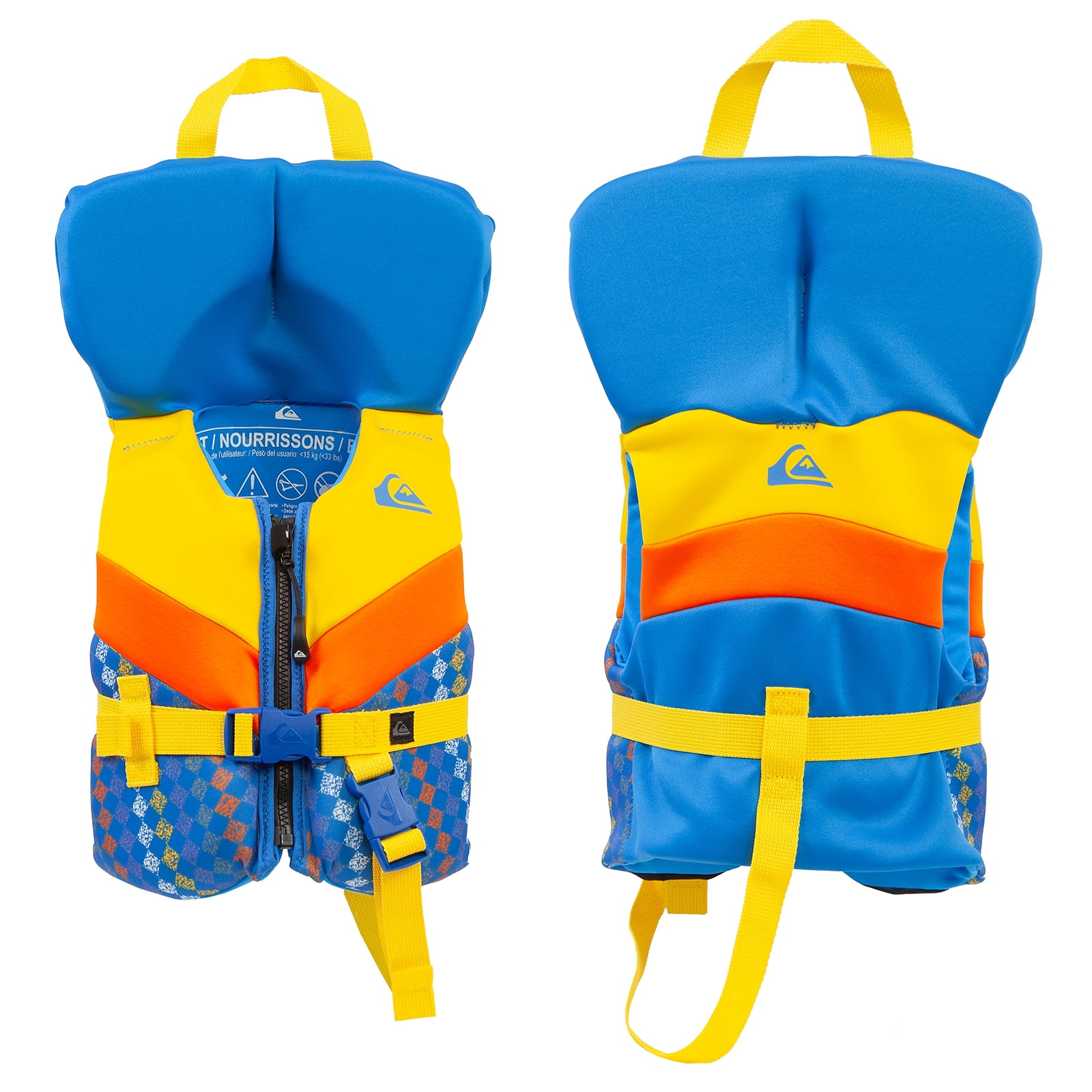 QUIKSILVER USCG Approved Life Vest for Infant under 33 lbs, PVC Foam Flotation with Quick Release Buckle and Leg Strap, Boating, Fishing & Kayaking
