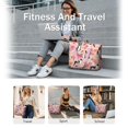 thumbnail image 5 of Tote Bag for Women - Boston Terrier Dog and Flower Florals Shoulder Bag - Large Utility Work Duffle Bag with Zipper Handbag for Travel, Work, Sprots, 5 of 5