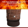 thumbnail image 4 of Winter Sports Men's Leather Gloves Imitation Washed Leather Padded Thickened Warm Riding Gloves, 4 of 6