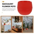 thumbnail image 5 of Pretyzoom Red Resin Succulent Plant Pot Sturdy Decorative Flower Pot for Home and Office, 5 of 5