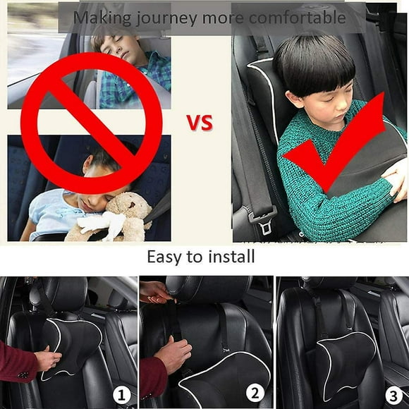 Car Cushion - Car Headrest Car Chair With Memory Foam For Driving, Black