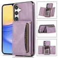 thumbnail image 5 of Design for Galaxy A15 5G Wallet Case with Credit Card Holder Slot PU Leather Phone Cover Stand Kickstand Shockproof Protective Cell Accessories for Samsung A 15 Women Men 6.5 inch Purple, 5 of 12