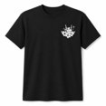 thumbnail image 3 of Women’s Gothic Skull Floral Graphic T-Shirt, Unisex Classic Fit Cotton Tee, 3 of 9