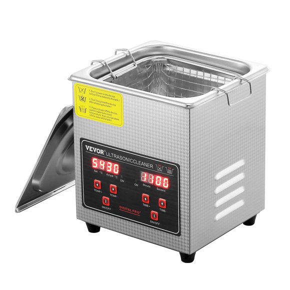 VEVOR Ultrasonic Cleaner with Digital Timer & Heater, Professional Ultra Sonic Jewelry Cleaner, Stainless Steel Heated Cleaning Machine Circuit Board (2L)