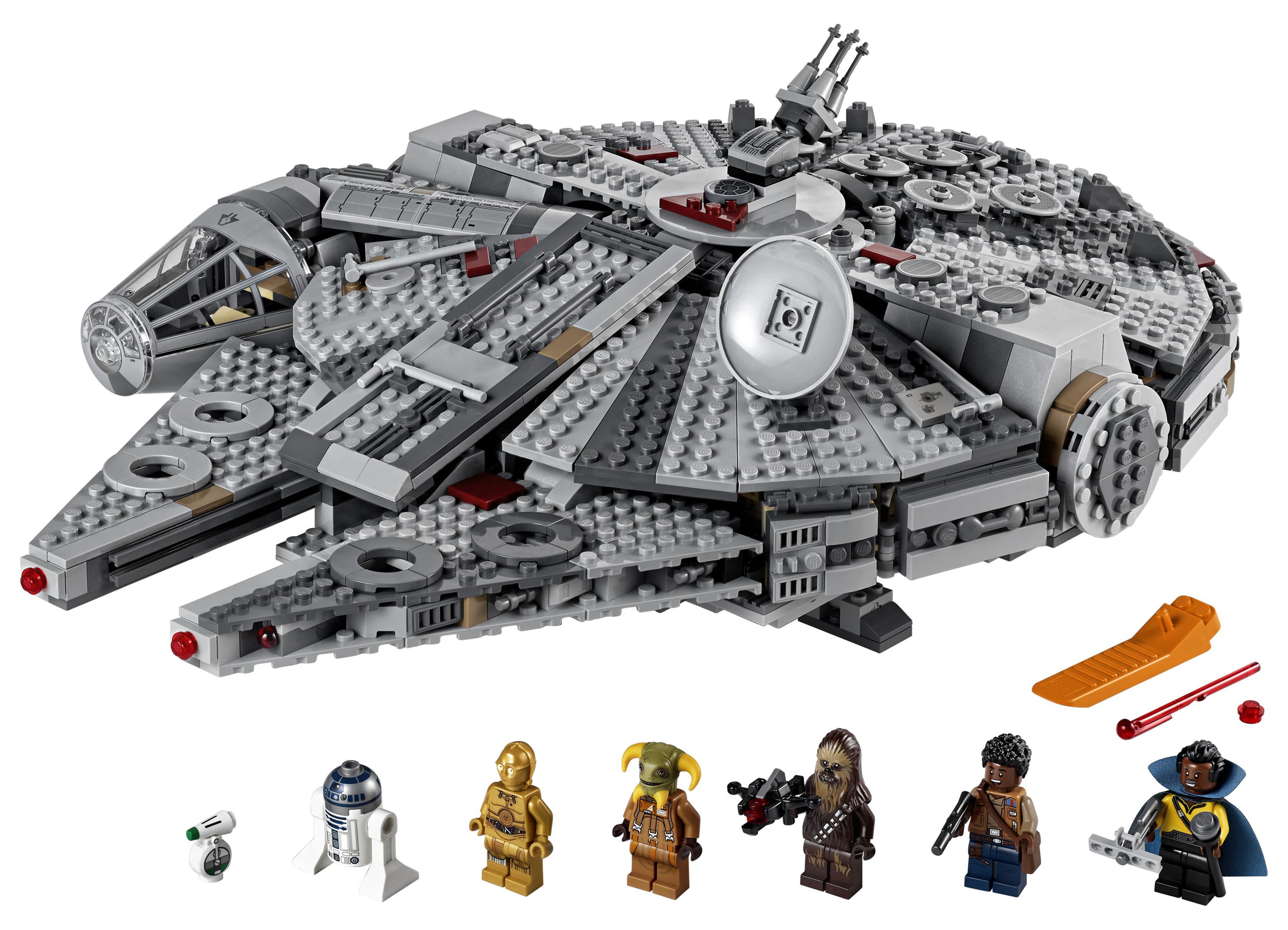 LEGO Star Wars Millennium Falcon 75257 Building Set - Starship Model with Finn, Chewbacca, Lando Calrissian, Boolio, C-3PO, R2-D2, and D-O Minifigures, The Rise of Skywalker Movie Collection - image 5 of 9