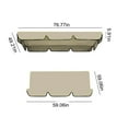 thumbnail image 2 of RKSTN Swing Canopy Replacement Swing Waterproof Oxford Cloth Canopy, Garden Swing Seat Replacement Canopy, Double Swing Replacement Canopy, Outdoor Patio Ham-mock Swing Seat Cover, 2 of 7