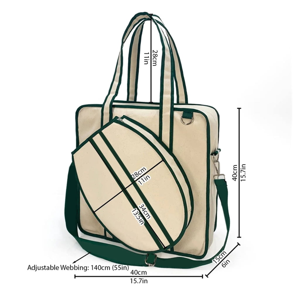 Neoprene Tennis Tote Bag Large Women Large Sports Handbag Tennis Racket Shoulder Bag Tennis Tote Bag for 2 Rackets