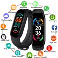 thumbnail image 1 of Reloj inteligente M6 para hombres y mujeres, pulsera de Fitness, Monitor de ritmo cardíaco, reloj inteligente deportivo resistente al agua para Xiaomi IPhone Android Inevent EL004239-01B, 1 of 7