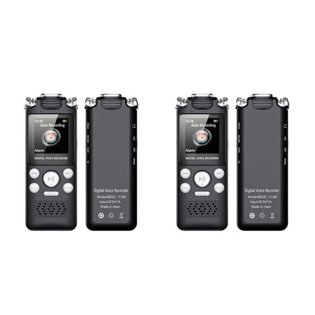 Sorven Voice Recorder with Playback Voice Digital Voice Recorder with Playback Voice Activated Noise Reduction Recorder MP3 Player for Lectures Meetings Interviews Type C Interface Black