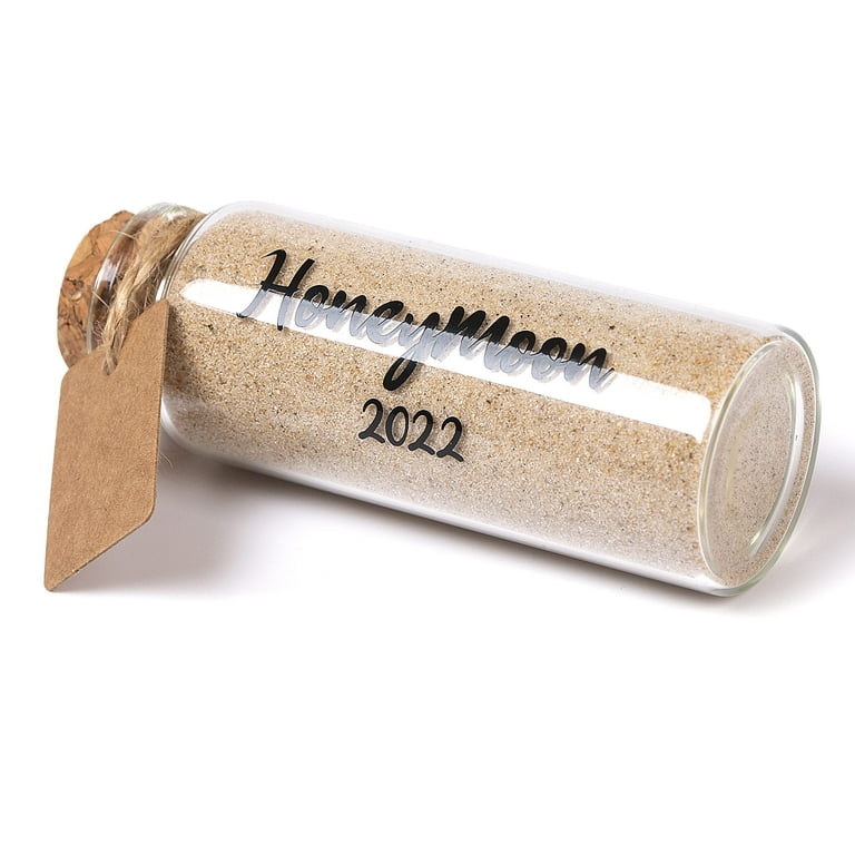 Honeymoon Sand Keepsake JarBridal Shower Gift, Wedding Gift,, 40ml Glass
