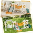 thumbnail image 6 of YUFU 12 In 1 Toddler Slide Swing Set, Baby Slide for Age 1+ with Climbing Arch Golf Set Swing Basketball Indoor Outdoor Playground Slide(Yellow&Green), 6 of 10