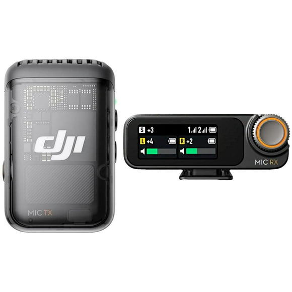 Microfono Digital DJI Mic 2 (1 Tx + 1 Rx) Inalambrico 2.4 GHz 14Hrs Grabacion Black negro