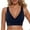 Navy, variant on Women's Lace Up Underwire Bikini Top Push Up Swimwear Full Coverage Bathing Suit Crop Top with Tie Back Design