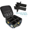 thumbnail image 4 of FORMRS Travel Makeup Bag Large Capacity Train Case Cosmetic Organizer with Adjustable Dividers, Lemon Flowers, 4 of 8