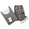 thumbnail image 1 of Minnieouse Conjunto de ropa interior térmica de doble cara de lana, termo de cuello redondo, traje de lencería de algodón, ropa ligera de invierno para Prendas para la parte del cuerpo gris 1 Minnieouse AP013400-19, 1 of 1