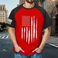 thumbnail image 4 of Siilsaa Mens 4th of July Shirt Mens Patriotic Blouses Graphic July 4th T-Shirt Teens Casual Short Sleeve America Flag Outfits Fourth of July Blouse Red,M, 4 of 4