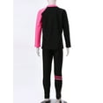 thumbnail image 6 of Haitryli Kids Girls Boys 3Pcs Swimsuit Long Sleeve Rash Guard Shirt with Shorts Pants Diving Surfing Suit Pink 4-5, 6 of 7