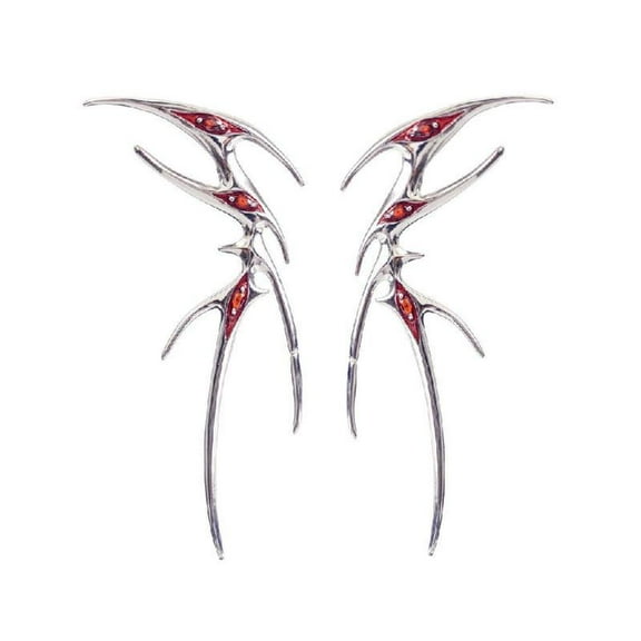 Gothic Fairy Ear Cuffs Earrings For Women Punk Rock Fake Piercing Silver Color Clip On Earrings Fashion Jewelry Gift