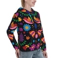 thumbnail image 6 of Kdxio Colorful Floral2 Print Womens Oversized Hoodies Sweatshirts Hooded Pullover Tops Sweaters Casual-Medium, 6 of 7