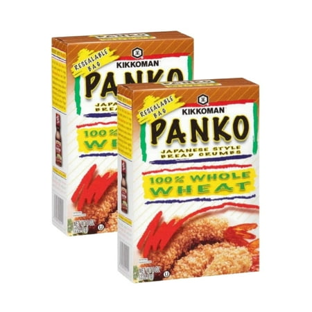 (2 Pack) Kikkoman Whole Wheat Panko Bread Crumbs, 8 oz