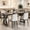 Black, variant on Anoncndin Industrial Dining Table for 4-6, 71 Inch Rectangular - Waterproof Wooden Top - Heavy Duty Metal Frame - Modern Rustic Space-Saving Home Office Furniture, Tiger Stripe