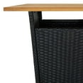 thumbnail image 5 of vidaXL 5 Piece Garden Bar Set with Cushions Poly Rattan Black, 5 of 5