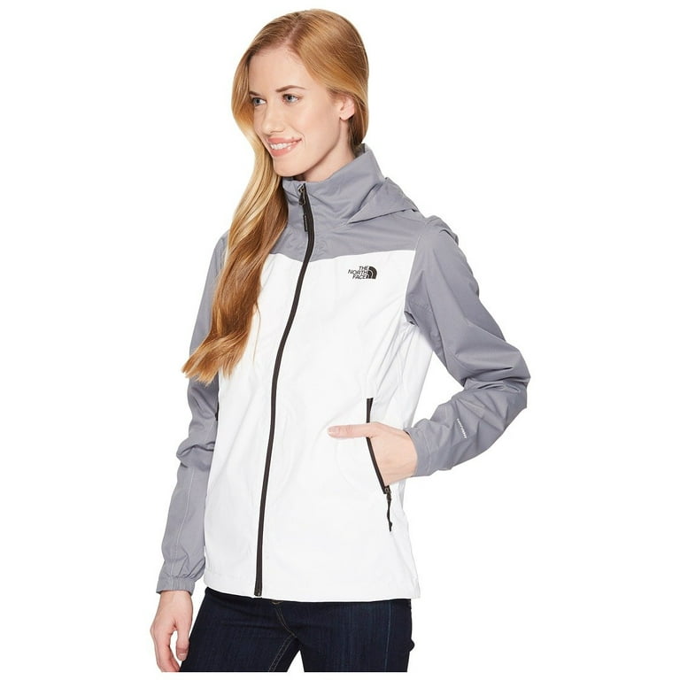 The North Face Women s Resolve Plus Jacket Xs TNF White Mid Grey Dobby