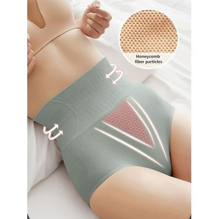 

Kotyreds 5pcs Female Underpants High Waist Graphene Honeycomb Solid Color M-XXL for Women