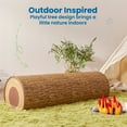 thumbnail image 5 of ECR4Kids SoftZone Tree Log Nature-Inspired Quad Bench, 12in, Flexible Seating, Chocolate, 5 of 9