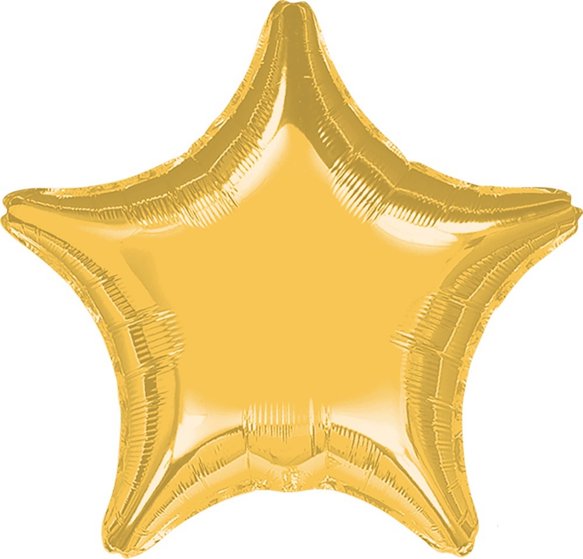 (1) Anagram Metallic Solid Color Star Junior Shape 19" Foil Balloon, Gold - image 3 of 5