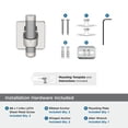 thumbnail image 6 of Amerock Esquire Polished Nickel/Stainless Steel Single Prong Robe Hook, 6 of 9