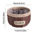 thumbnail image 3 of Plants Pots​ Woven Basket Duo Sweet Color Tone Linen Trim White Flower Tag Clear Liner Tidy Indoor Corner Outdoor Deck Plants Pots, 3 of 6